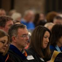 Faculty in the crowd